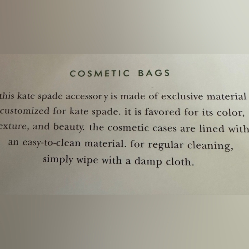 KATE SPADE Greta Court Little Shiloh Sparkle Cosmetic Bag Dusty Rose Peony - Picture 10 of 10